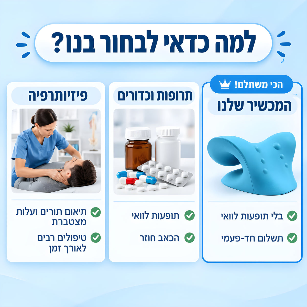 NeckRvive™- פתרון טבעי לשחרור והקלה על צוואר כואב ותפוס